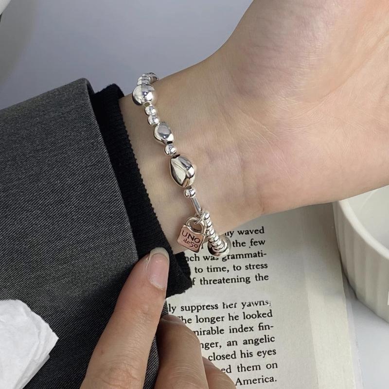 

1 шт., браслеты-сумки с замком в виде фасоли акации для женщин, пары с уникальным дизайном, вечерние украшения, подарок на удачу 6cm серебряный