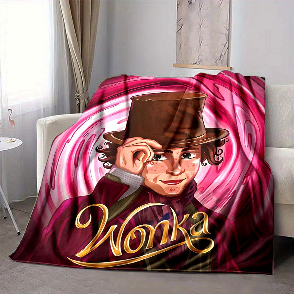 1 Stück Wonka, Schokoladenfabrik Decke Leichte Flanelldecke für Sofa, Bett, Reisen, Camping, Wohnzimmer, Büro, Couch, Stuhl und Bett