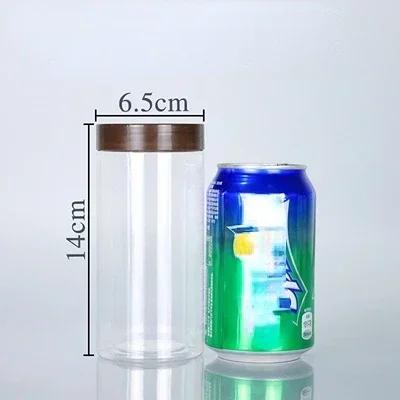 11pcs Food Storage Jars With Coffee Lid Clear Candy Cookie Sealed Cans Empty Plastic Grain Tank Transparent  Kitchen Container