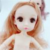 12 Movable Jointed Dolls Mini 30cm BJD Baby Girl Doll Long Wig Nude Body Dolls Toy with Shoes