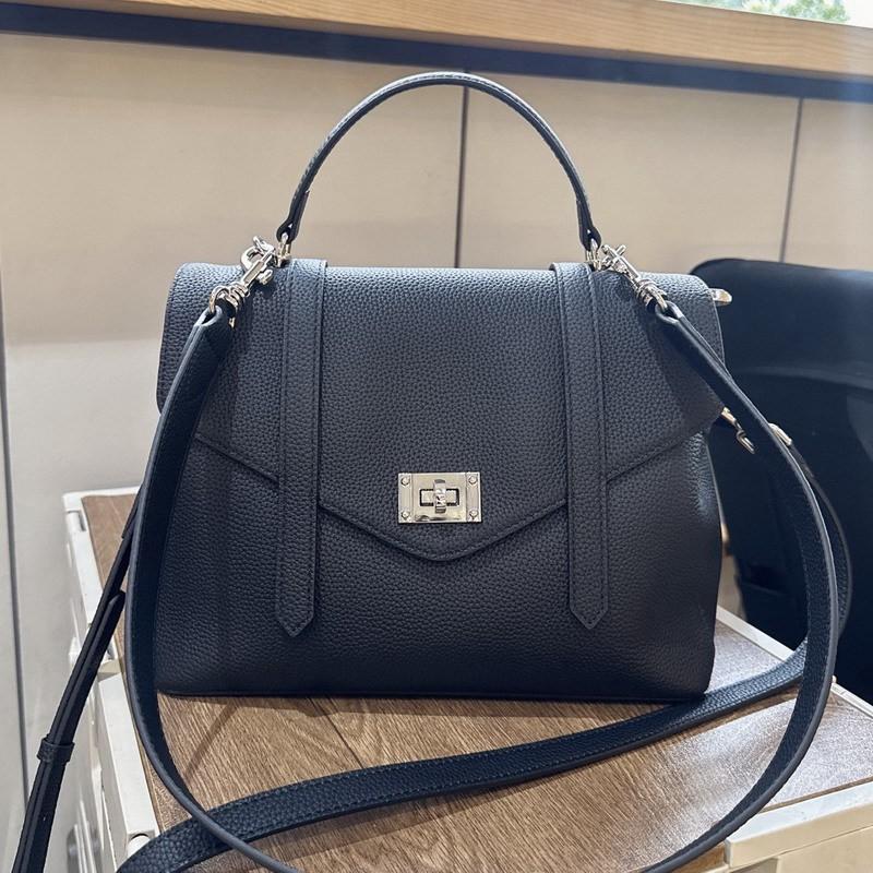 

2025 New Cowhide Genuine Leather Tote Bag Kelli Small Square High-end Portable Single-shoulder Cross-body Women s 29cmx12cmx22cm