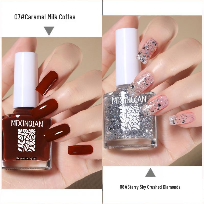 Cherry Champagne Bling Nail Polish - Non-Toxic, Quick-Dry, Long-Lasting, Non-Fading Formula for Fingernails and Toenails.