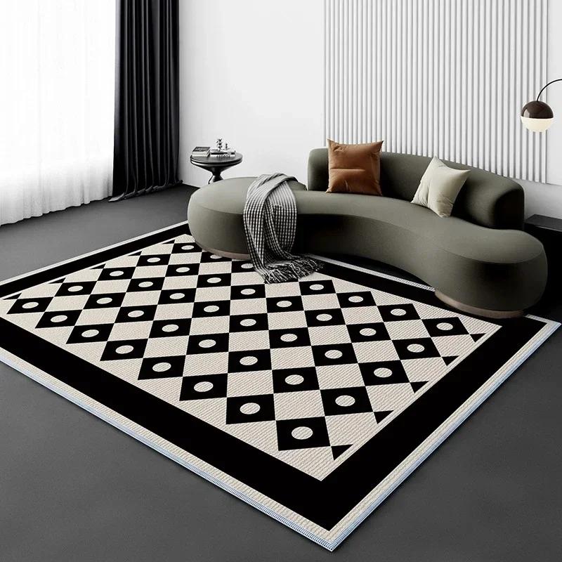 Nordic Printed Floor Mat Large Carpet Sofa Rug Anti Slip Living Room Bedroom Bedside Mats Floor Foot Pad Decor Kids Playing Mat