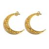 10pcs/lot 41x30mm Vintage Metal Alloy Hollow Moon Charms Jewelry Pendants Findings DIY Jewelry Making Accessories Wholesale