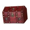 Pirate Treasure Chest Chest Solid Wood Vintage Design Handmade for Women Trinket Box Photo Props Storage Box Decorative Trunk