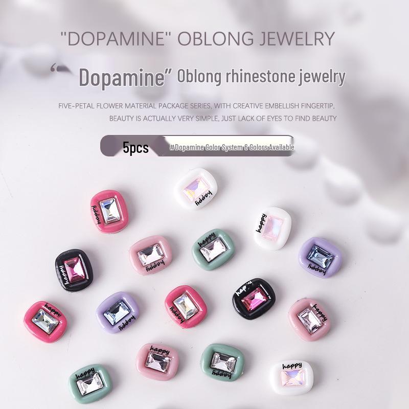 

Nail Art Jewelry: Colorful Oval & Round Flatback Resin Rhinestones (5 Pieces)