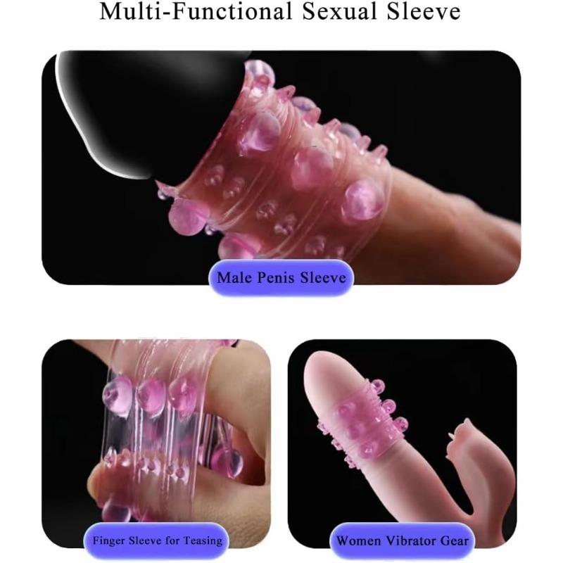 Silicone Cock Ring Fancy Condom Reusable Penis Rings Penis Sleeve Delay Ejaculation Sexual Pleasure Enhance with Pellets Sex Toy