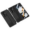 For Samsung Galaxy Z Fold7 5G Case Kickstand Leather+PC Phone Cover with Tempered Glass Film/Stylus