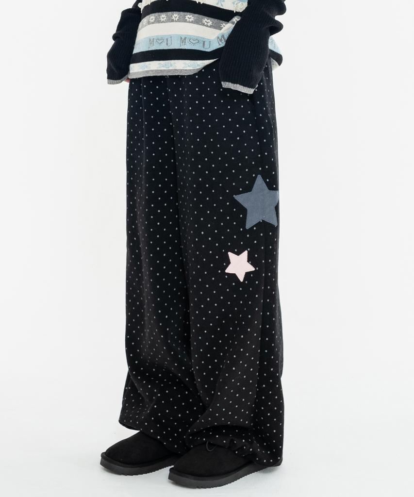 HIGH SCHOOL DISCO Dot Star Clover Sweatpants_Black