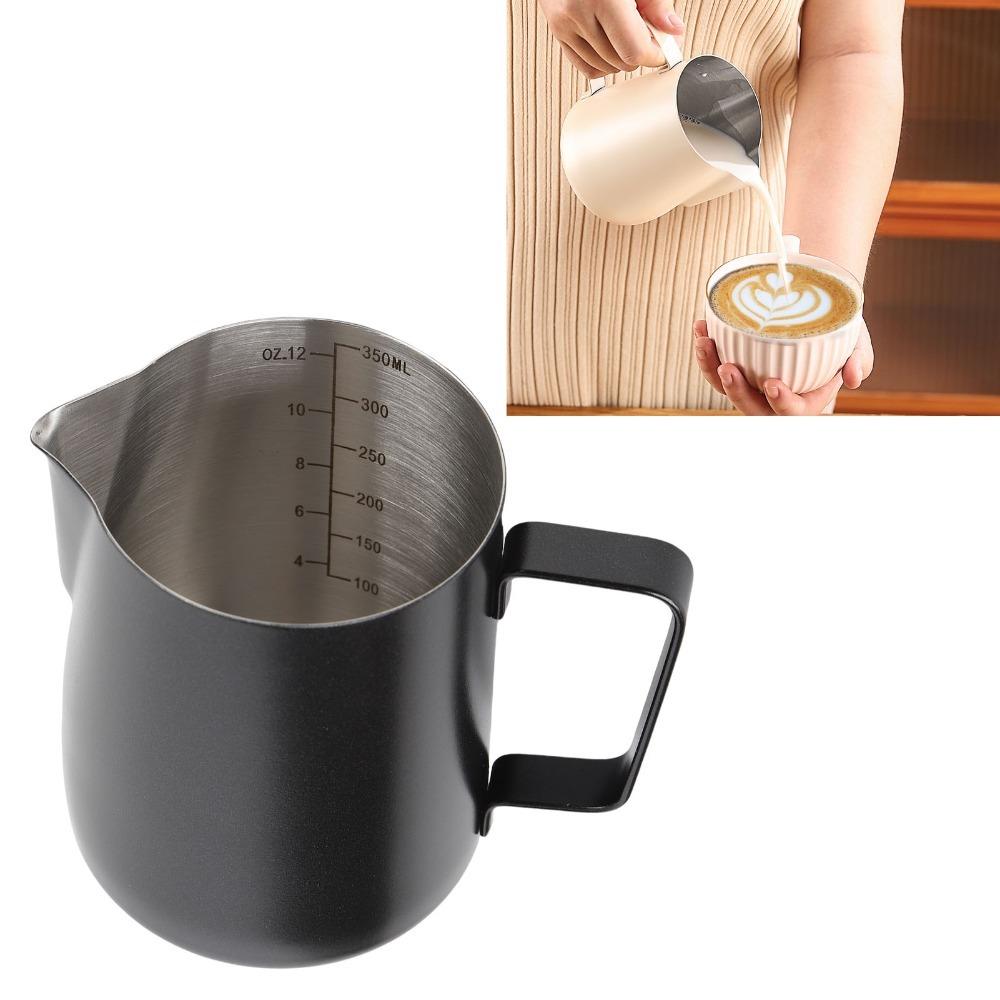 With Scale Milk Pitcher 304 Stainless Steel Latte Art Frothing Cup  Coffee Preparation