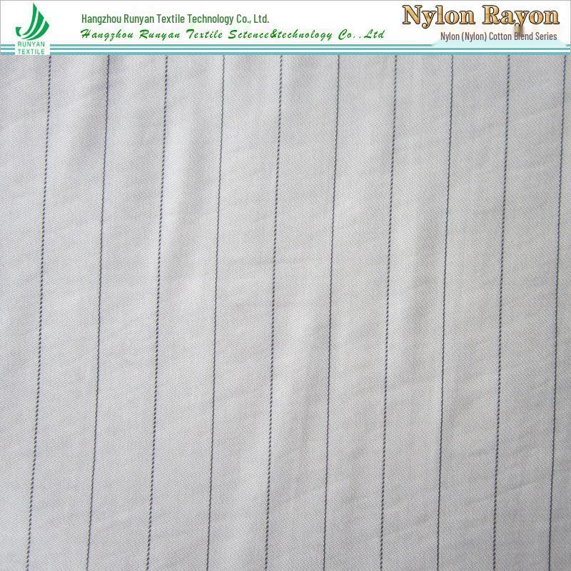 190gsm Black Vertical Stripe Fabric - 20D+75D*10 Nylon Polyester Cotton Blend