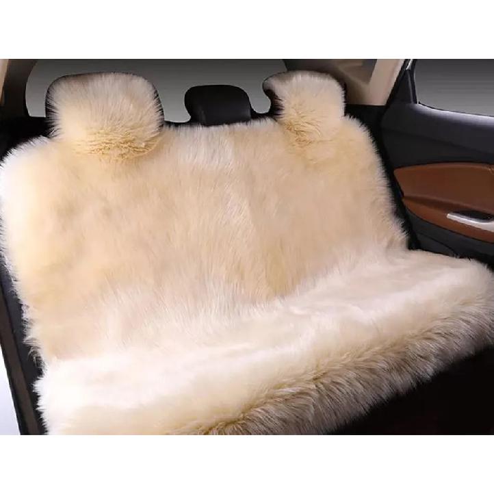 Car Seat Cover Faux Fur Warm Car Seat Cover Faux Plush Black Cute Fundas Coche Asiento Universal Decorative Accessories