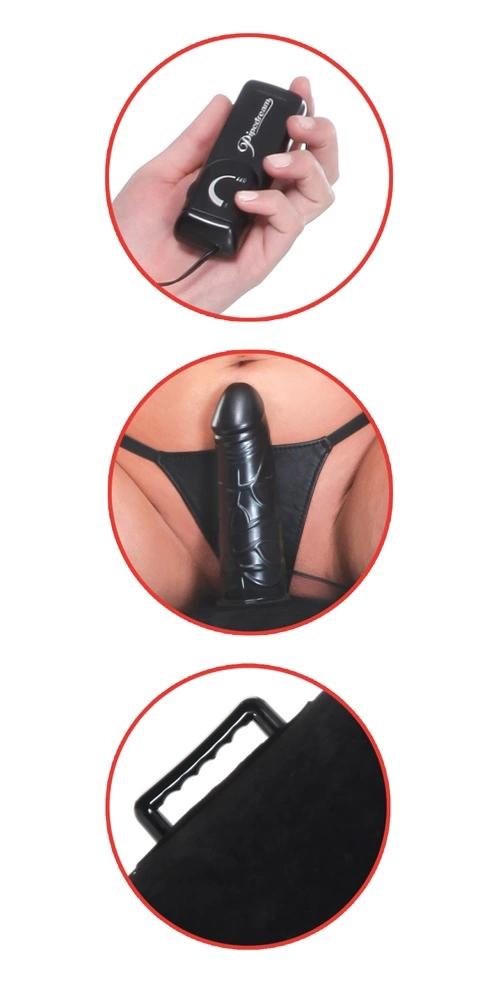 Série Fetish Fantasy - Almofada de Assento Inflável com Vibrador Preta