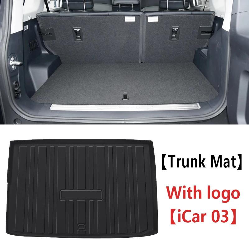 Car Rear Trunk Mat For Jaecoo J6 2023 2024 2025 Chery iCar 03 TPE Waterproof Anti-dirty Rubber Storage Cushion Pad Accessories