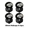 For MG 4pcs 56/60mm Car Wheel Center Hub Caps Tire Rim Covers Accessories HS ZS GS 3 5 6 7 Hector TF GT ZR bso1