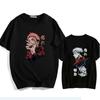 Summer 100% Cotton T-shirt Japanese Anime Printed T Shirt Men Oversized Short Sleeved Casual Women Tees Harajuku Hip Hop Tops