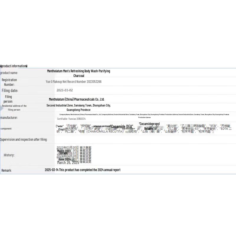 MENTHOLATUM Men's Active Charcoal Shower Gel