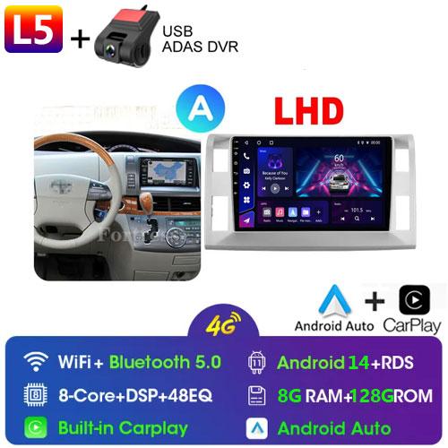Android 14 Carplay WIFI+4G Car Radio For Toyota Previa 3 III XR50 Estima 2006-2019 Multimedia Player GPS 2din Head Unit Stereo