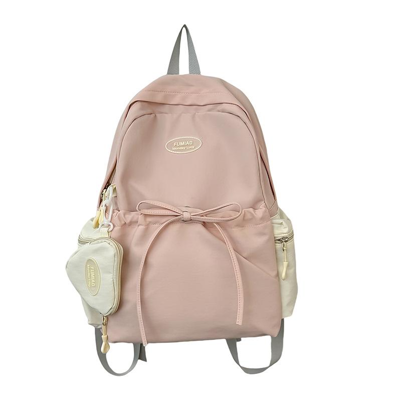Girls Backpack College Student Versatile Campus Style Double Shoulder Bag Travel Pack Durable Lightweight Fashionable Backpack