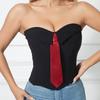 Hot Girl's Chest-wrapped Tie Pure Lust Solid Color Tube Top Sexy