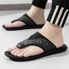 Men's Slippers High Quality Leather Sandals 2025 Summer New Men's Flip Flops Outdoor Casual Beach Slippers for Men Flat Sandals