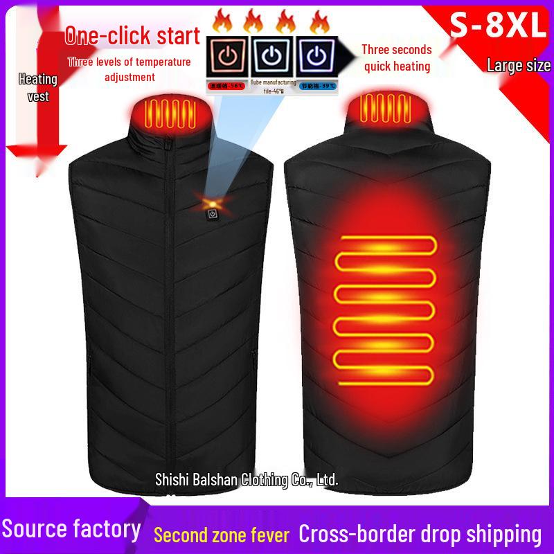 Unisex Winter Smart Heating Vest - Constant Temperature Electric Heated Cotton Jacket