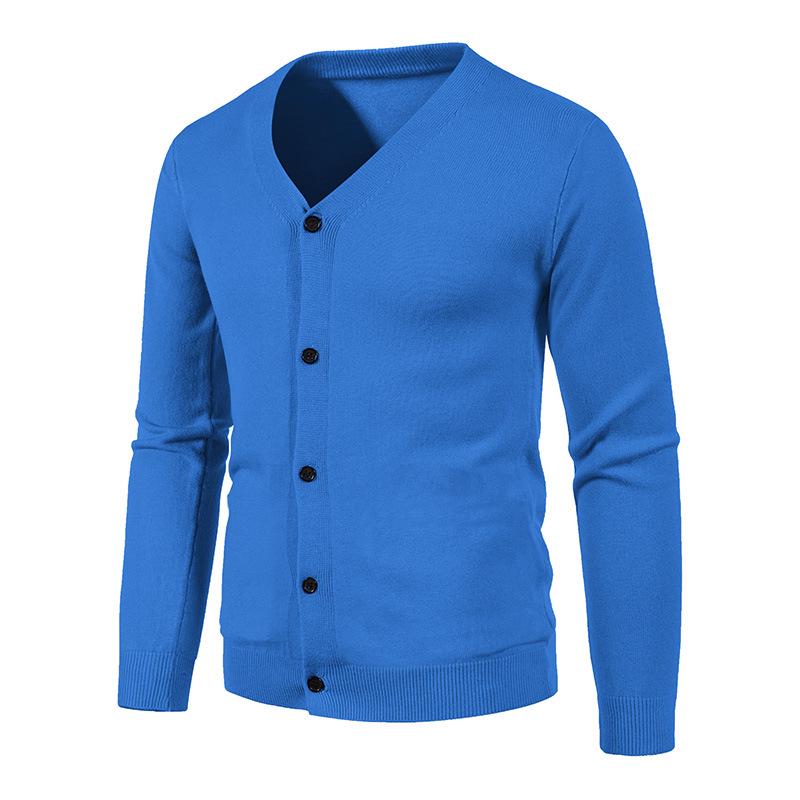 Men's Trendy Korean Style Knitted Cardigan for Spring and Autumn