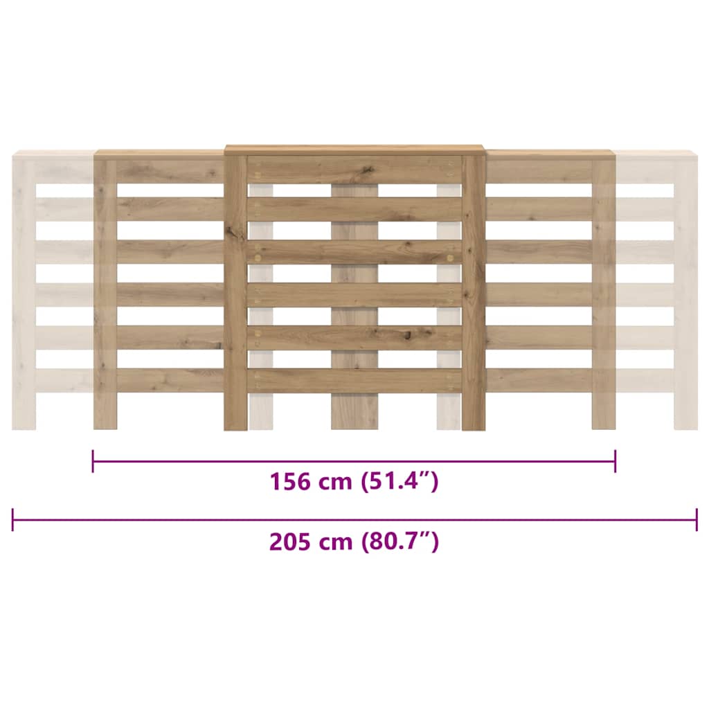 Radiator Cover Artisan Oak 205x21.5x83.5 cm