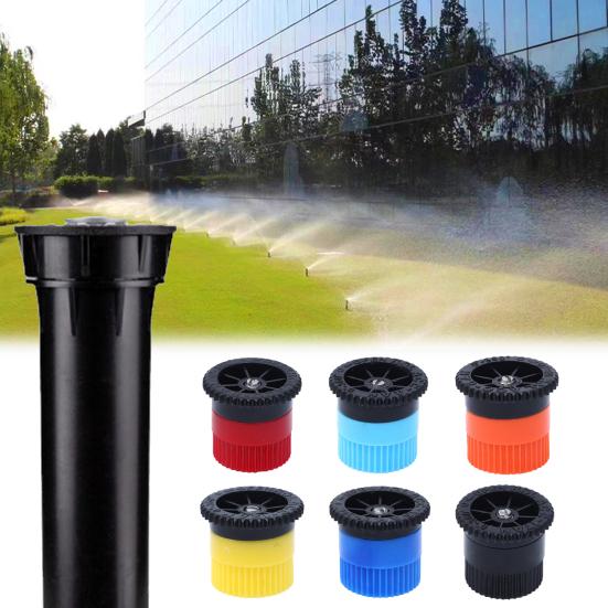 6 Pcs Variable Arc Nozzles Radius Sprinkler Heads Pop-up Sprinkler Replacement Nozzle Adjustable 0-360 Degrees Full Circle Pattern Spray Nozzles