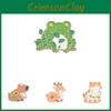 Creative Cartoon Animal Floral Metal Brooch Adorable Gift For Students And Adults