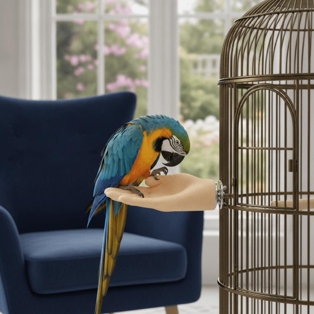 Wear Resistant Fake Hand Bird Resting Pole Non-Slip Parrot Training Stand  Bird Cage Accessories