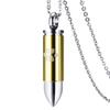 HARUMAKI Cremation Pendant, Memorial Pendant with Urn, Titanium Steel, Waterproof, 8x8x35mm, Memorializes Deceased Loved Ones and Pets, Preserves Memo