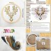 1pc Women's Hair and Flower Pattern Embroidery DIY Fabric Craft Kit Creative Craft Sewing