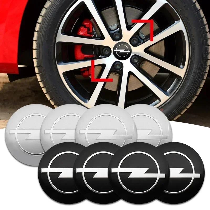 4 st Bilhjulscenterkåpor Emblem Klistermärke Klistermärken För Opel Corsa Astra Insignia Vectra Zafira Meriva Mokka Grandland Vivaro