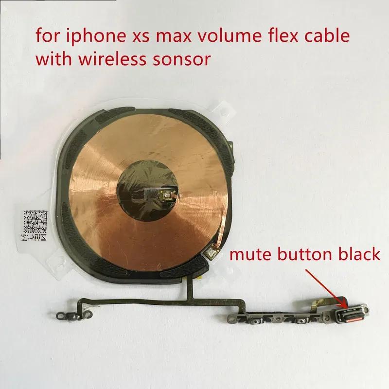 Wireless charging chip volume flex cable, NFC coil, mute button key, for iPhone X, XS, XR,
