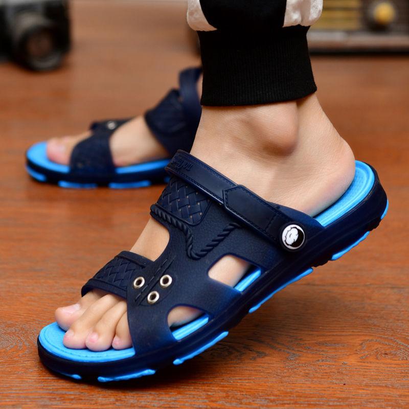 Fashion Home Men Sandals Casual Durable Men Shoes Anti Skid Peep Toe Men Slippers Summer Shoes Sandalias Plus Size