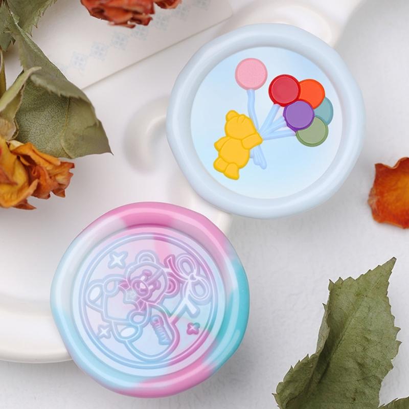 Vintage Seal Stamp Head Small Bear Animal Seal Stamp for Seal Envelope Card Party Invitation Packaging Christmas Wedding