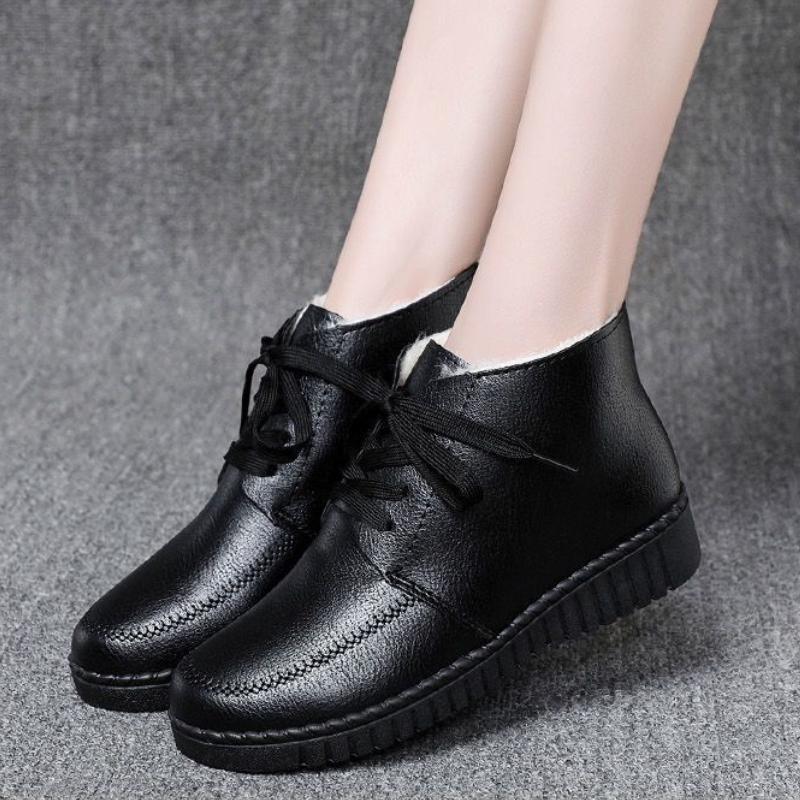 Women Snow Boots Winter Warm Ankle Boots for Women Round Head Boots Female Fashion Mother Shoes for Women Mujer