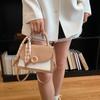 Fashion Splicing Contrasting Color Small Square Bag New Simple Personalized Handbag Trendy Versatile Shoulder Messenger Bag
