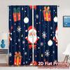2pcs,Curtains Cute Santa Claus Christmas Snowflakes (3) Creative Popular Curtains Versatile 100% Polyester Curtains Thermal