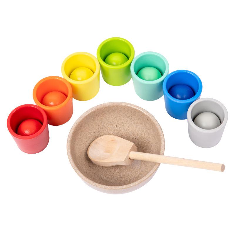 Montessori Wooden Color Sorting & Counting Game for Early Childhood Education