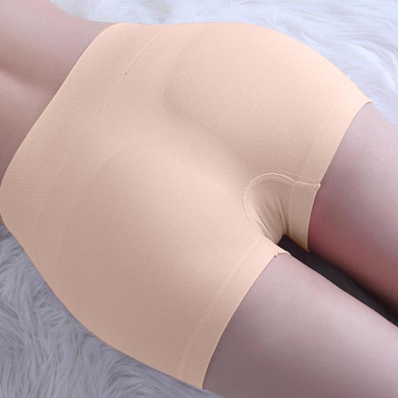 Women Seamless Mid Waist Boxer Briefs Shapewear Hip Lifting Pants Underwear