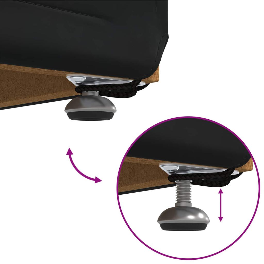Black Stool 101 x 41 x 40 cm Velvet and Engineered Wood