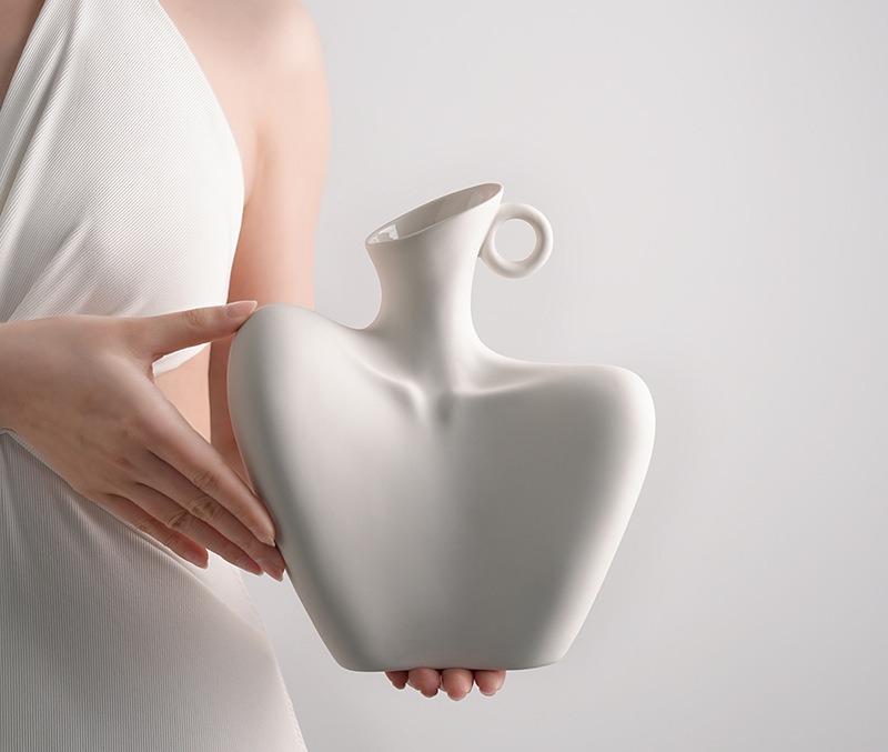 

Новая креативная человеческая ваза, контейнер для цветочной композиции для гостиной, керамический цветочный горшок, украшение, аксессуары для домашнего декора