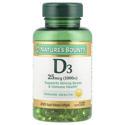Vitamina D3, 25Mcg(1.000 UI), 250 Capsule Molli
