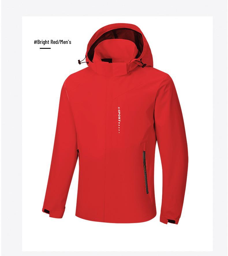 Giacca a vento con cappuccio unisex: Giacca da Ciclismo da Esterno per Coppie, Monostrato Leggera