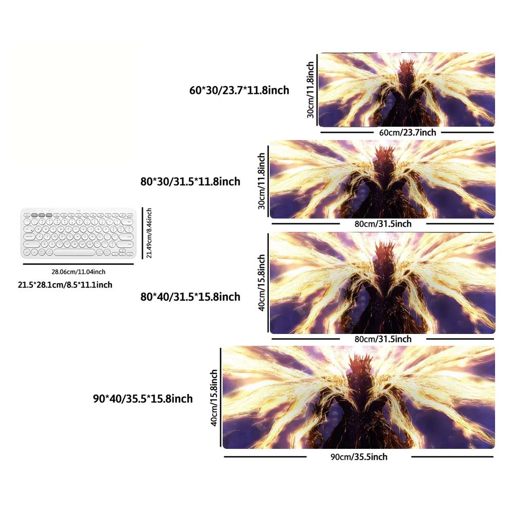 Mecha Robot Warrior Mouse Pad XXL Ink Brush Art Style Non‑Slip Rubber Deskmat Pc Game Keyboard Mats Large Computer Mouse Mat