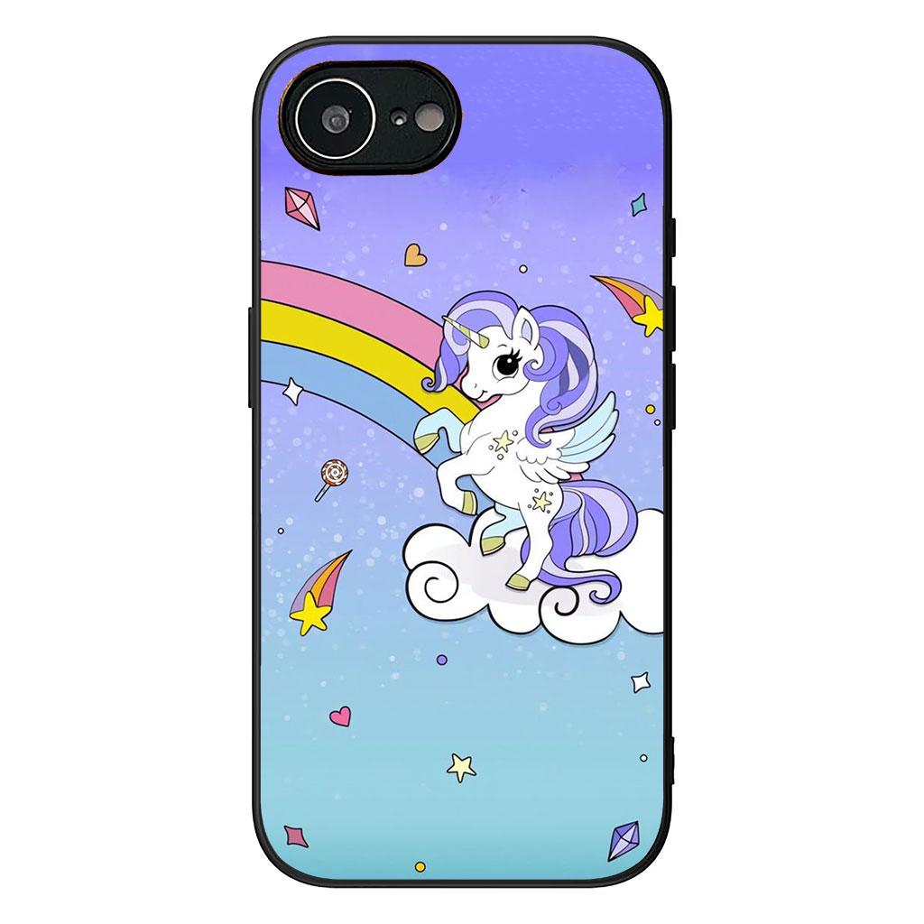 Cover for Samsung Galaxy S25 S24 S23 Fe Ultra Plus S7 Edge A05 A06 A16 A55 A15 A35 Casing Phone Case Unicorn Cartoon Horse