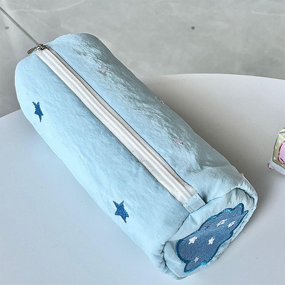 Little Star Pencil Case Pouch Embroidery Desk Storage Bag Creative Simple Pen Case Students