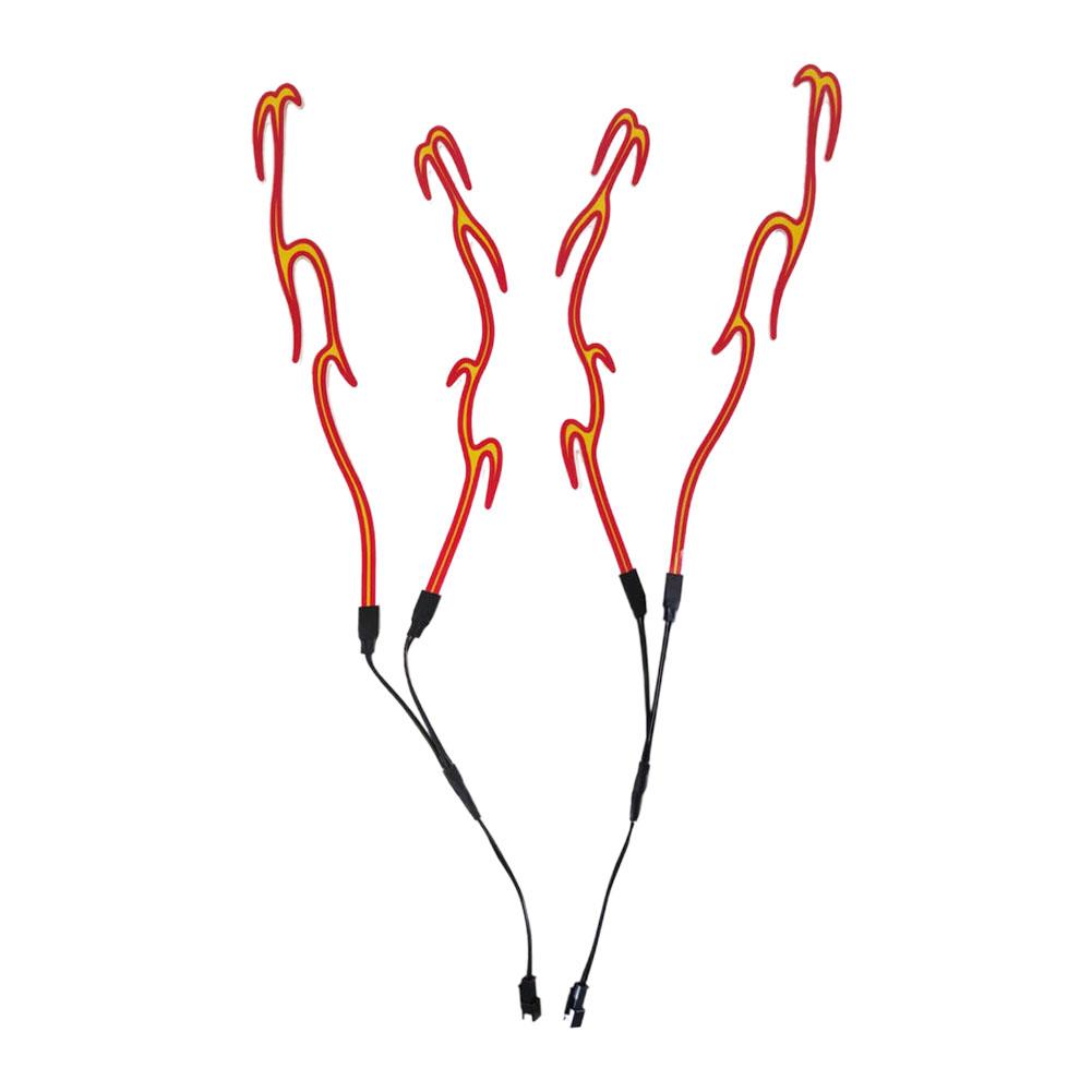 4 In 1 Helmet LED Cold Light Mod Kit Bike Helmet Lamp Bar Luminous Signal Sticker Night Riding Signal Helmet Light DIY Decor